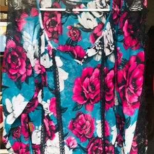 White House Black Market Floral Top